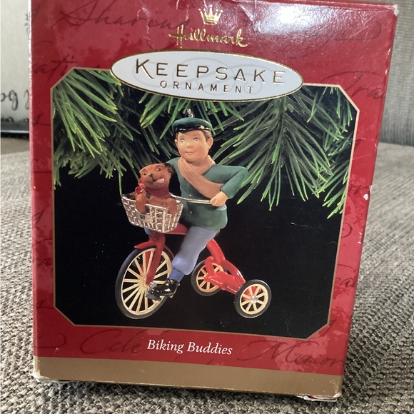 Vintage Hallmark Biking Buddies ornament with box - Picture 3 of 5